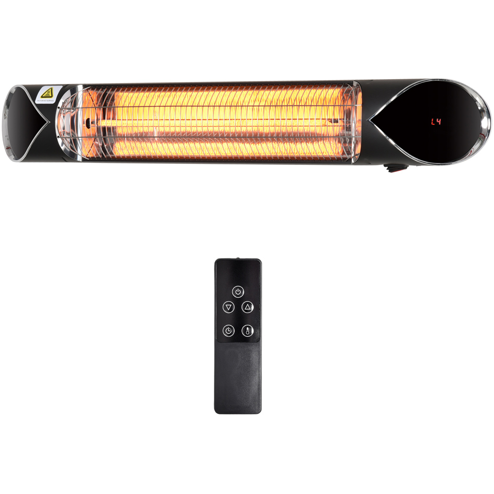 Outsunny Wall Mounted Electric Infrared Patio Heater with Remote 2000W Image 1