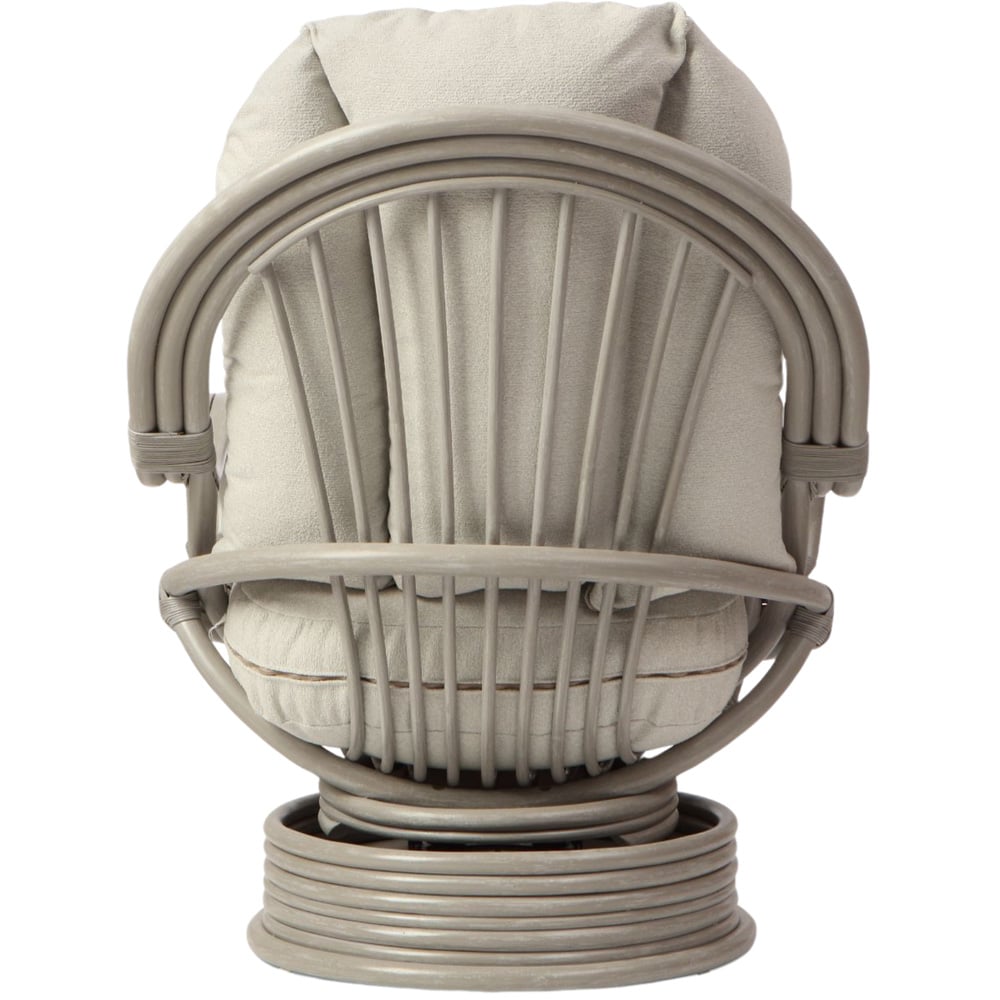 Desser Furniture Bali Grey Natural Rattan Alba Dusk Swivel Rocking Chair Image 4