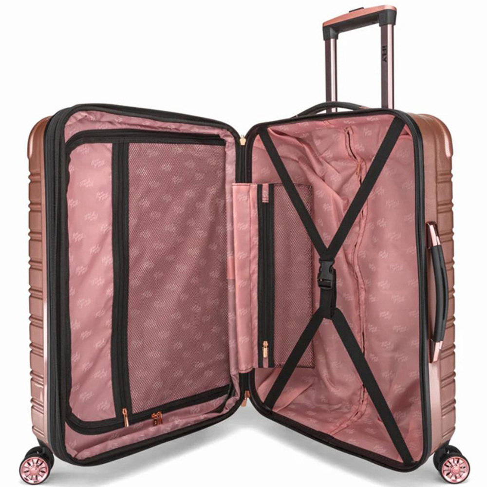 iFLY Medium Rose Gold Fibertech Hard Shell Spinner Travel Suitcase Image 2