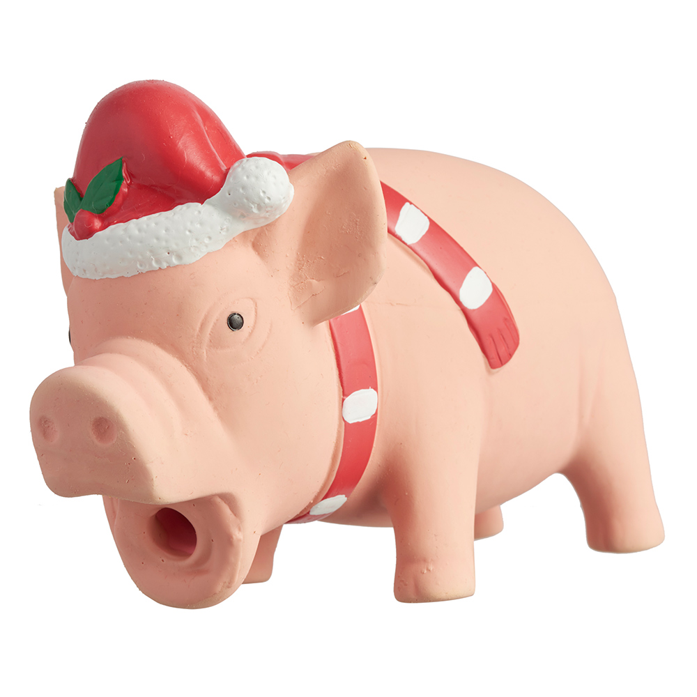 Wilko Latex Christmas Pig Dog Toy Image 3