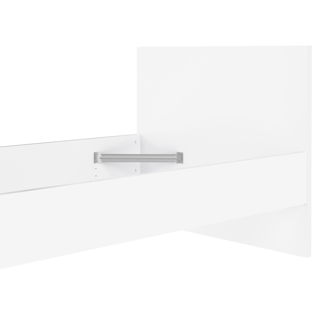 Florence Single White High Gloss Wooden Bed Frame Image 6