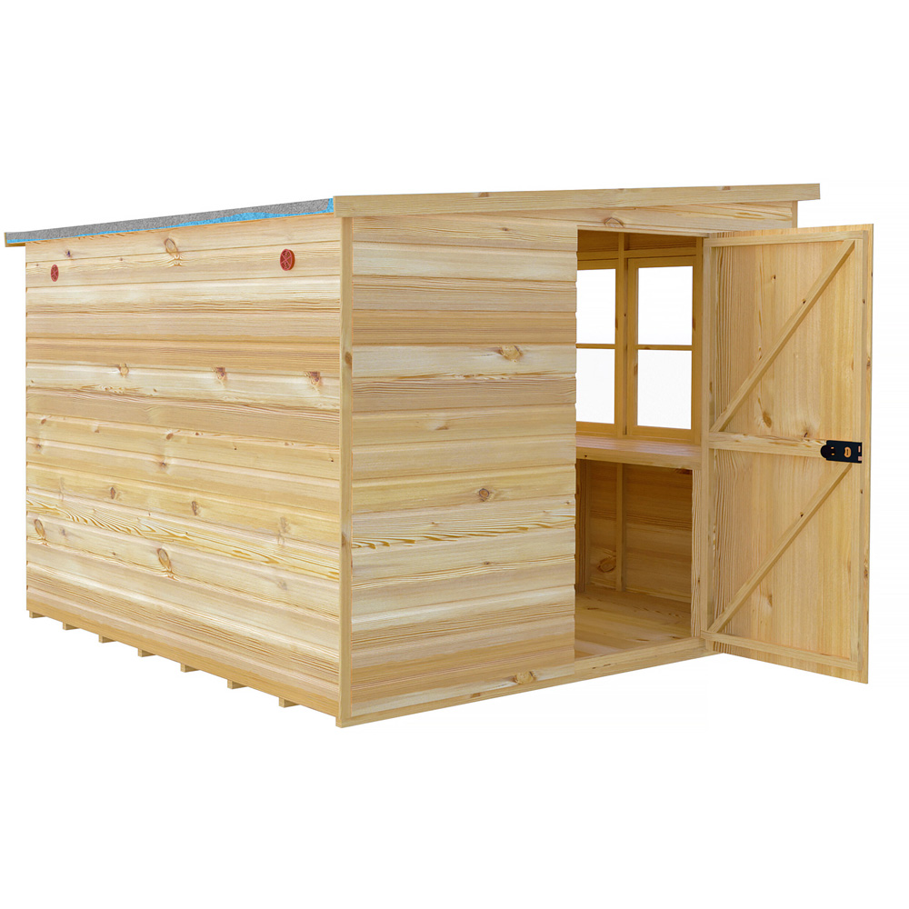 Shire 8 x 8ft Shiplap Style A Sun Pent Shed Image 3