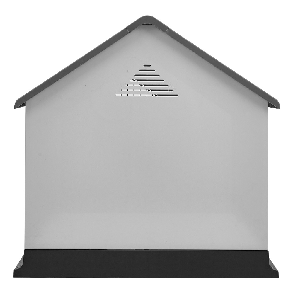 H&O Direct Grey Waterproof Plastic Dog House with Door Image 2