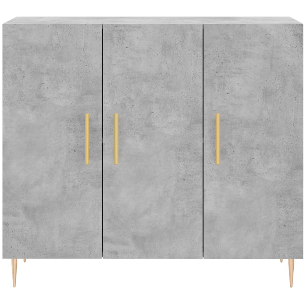 vidaXL 3 Door Concrete Grey Sideboard Image 6