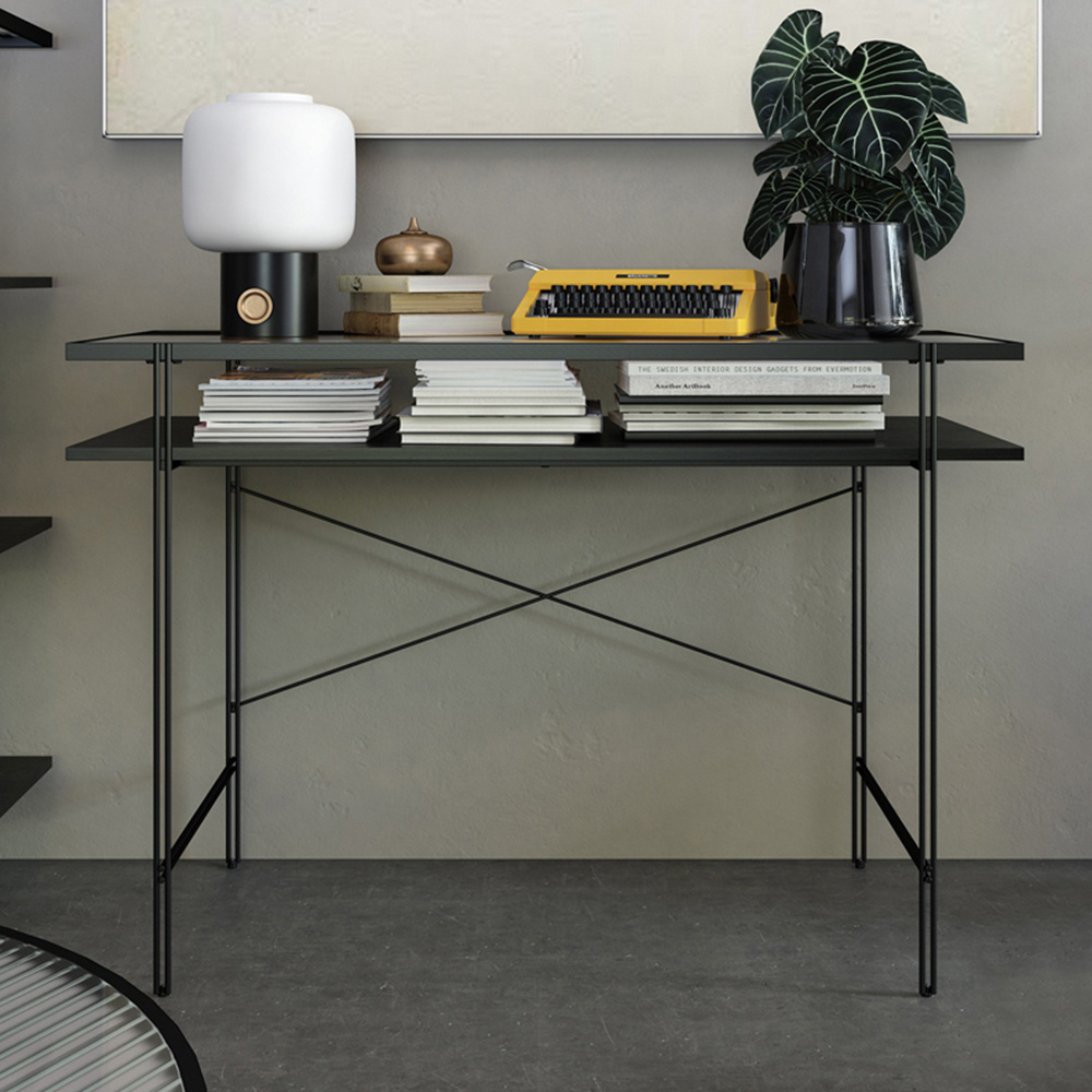 Dorel Wainwright Black Oak Desk Image 1