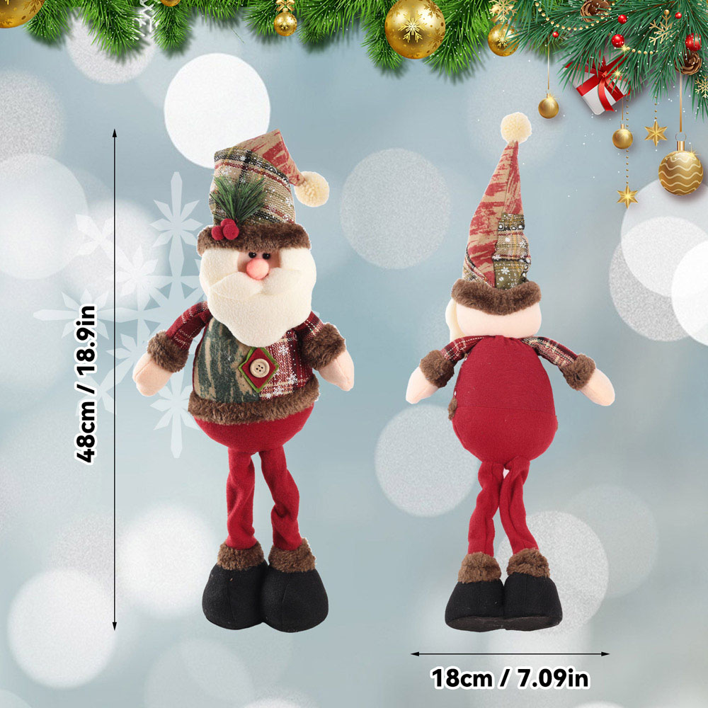 Living and Home Plush Santa Claus Doll Decoration Ornament Image 9