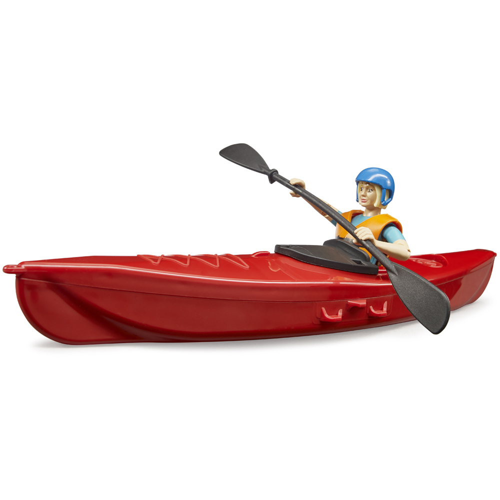 Bruder Bworld Red Kayak with Woman Kayaker Figure Image 3