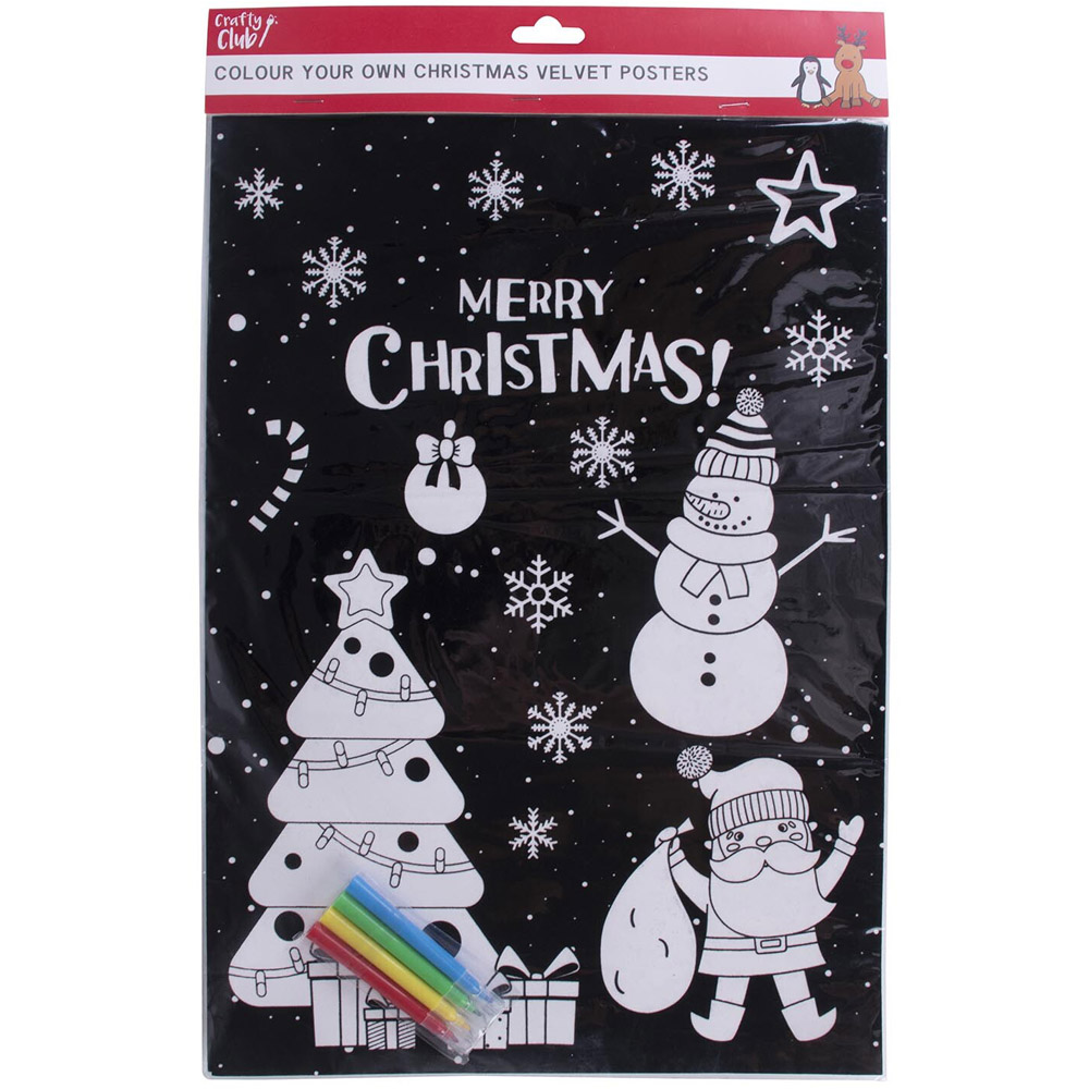 Crafty Club Colour Your Own Xmas Velvet Posters Image 2