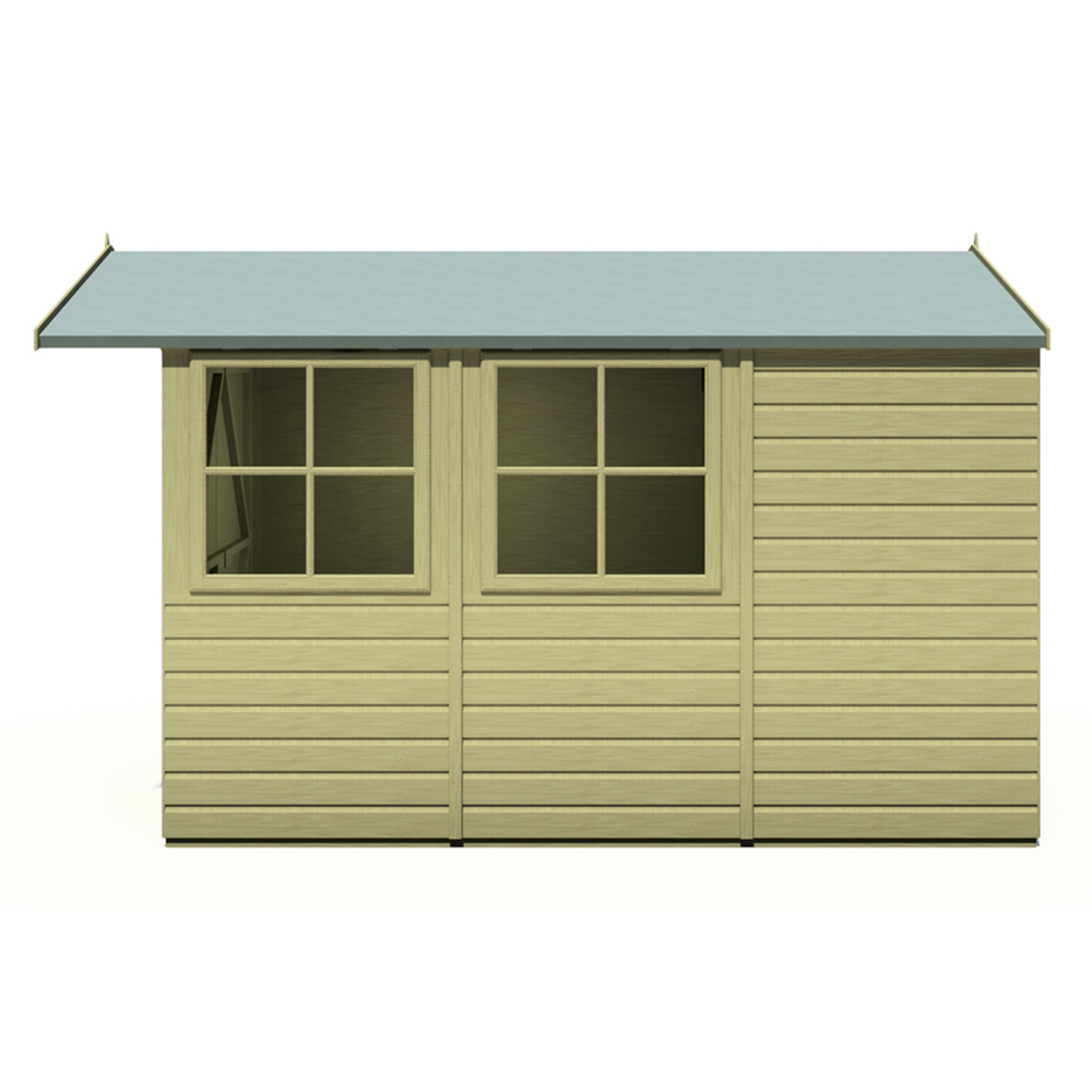 Shire Guernsey 10 x 7ft Double Door Pressure Treated Shed Image 5