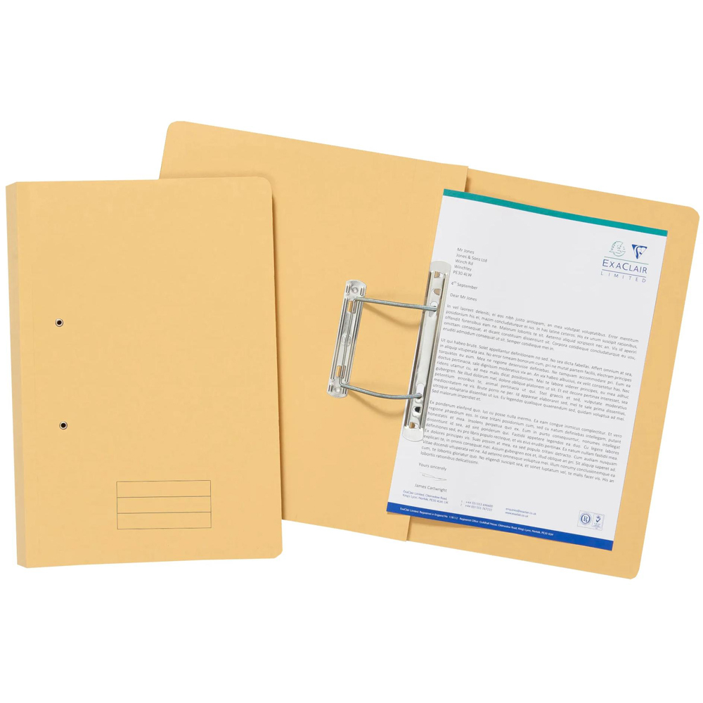 Exacompta 285gsm Yellow Foolscap Spiral File 25 Pack Image 3