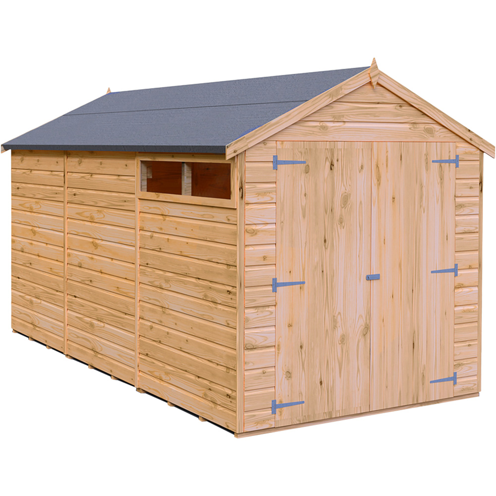 Shire GB Langley 12 x 6ft Shiplap Double Door Garden Shed Image 1