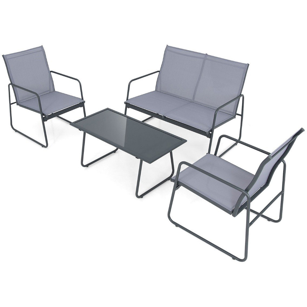 Costway 4 Seater Garden Bistro Set Image 2