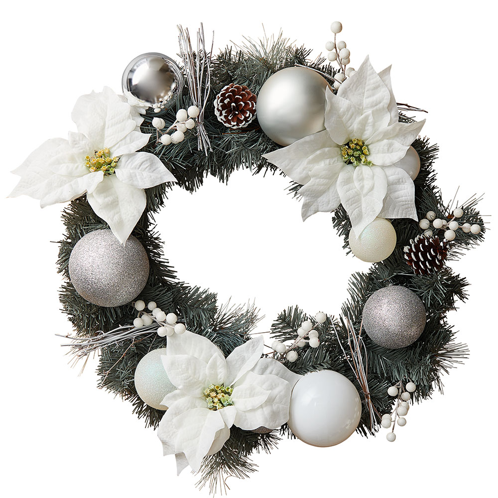 Wilko Silver Glitters Make Your Own Wreath Pack Image 2