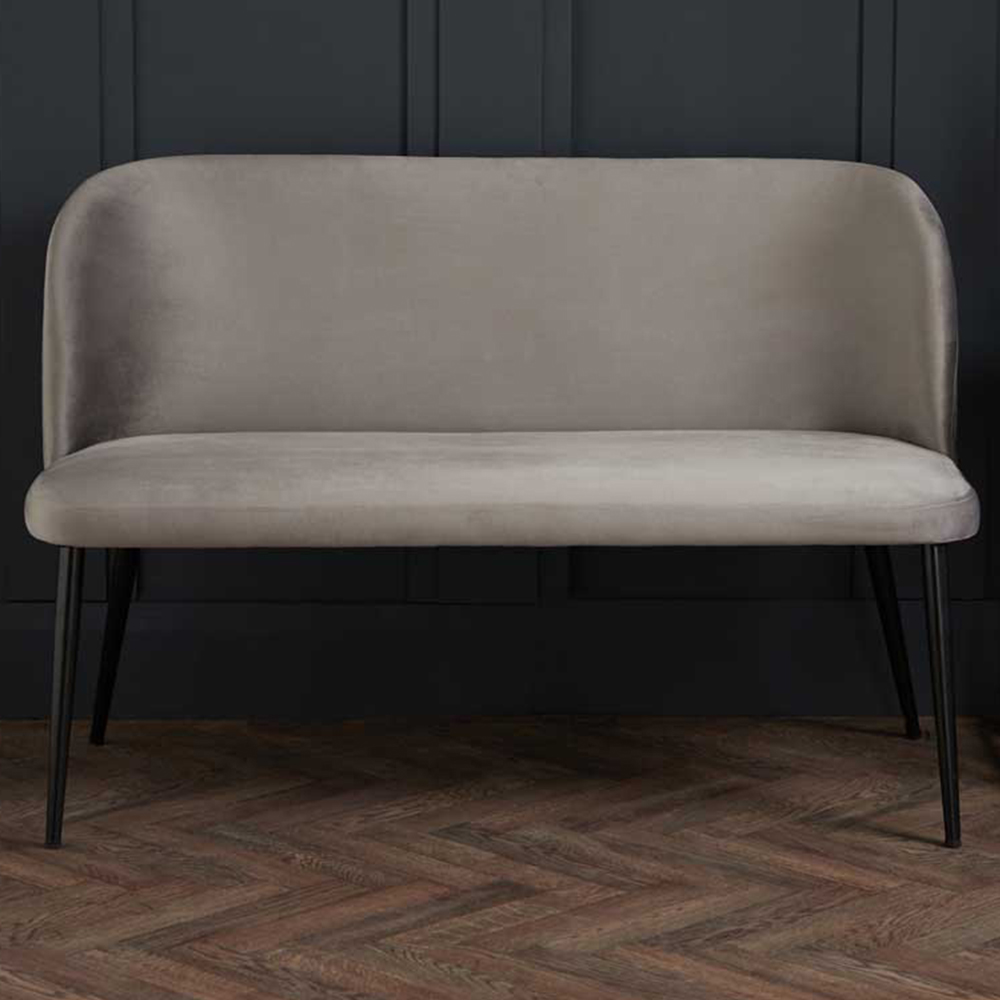 Zara 2 Seater Grey Dining Bench Image 1