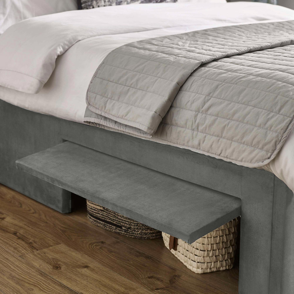 Julian Bowen Leila Steel Grey King Size Bed with Dual Storage Door Image 7