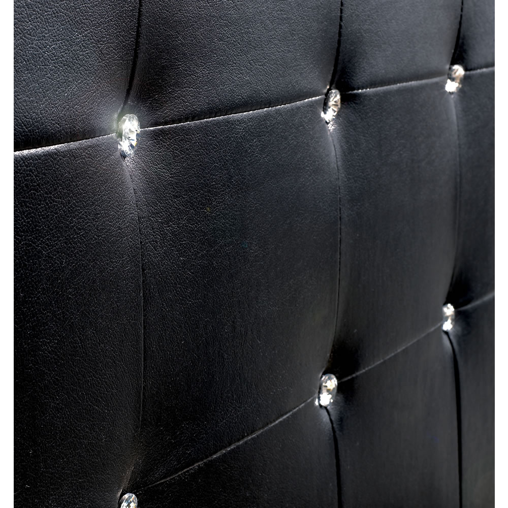 Diamante Black Single Bed Frame Image 2