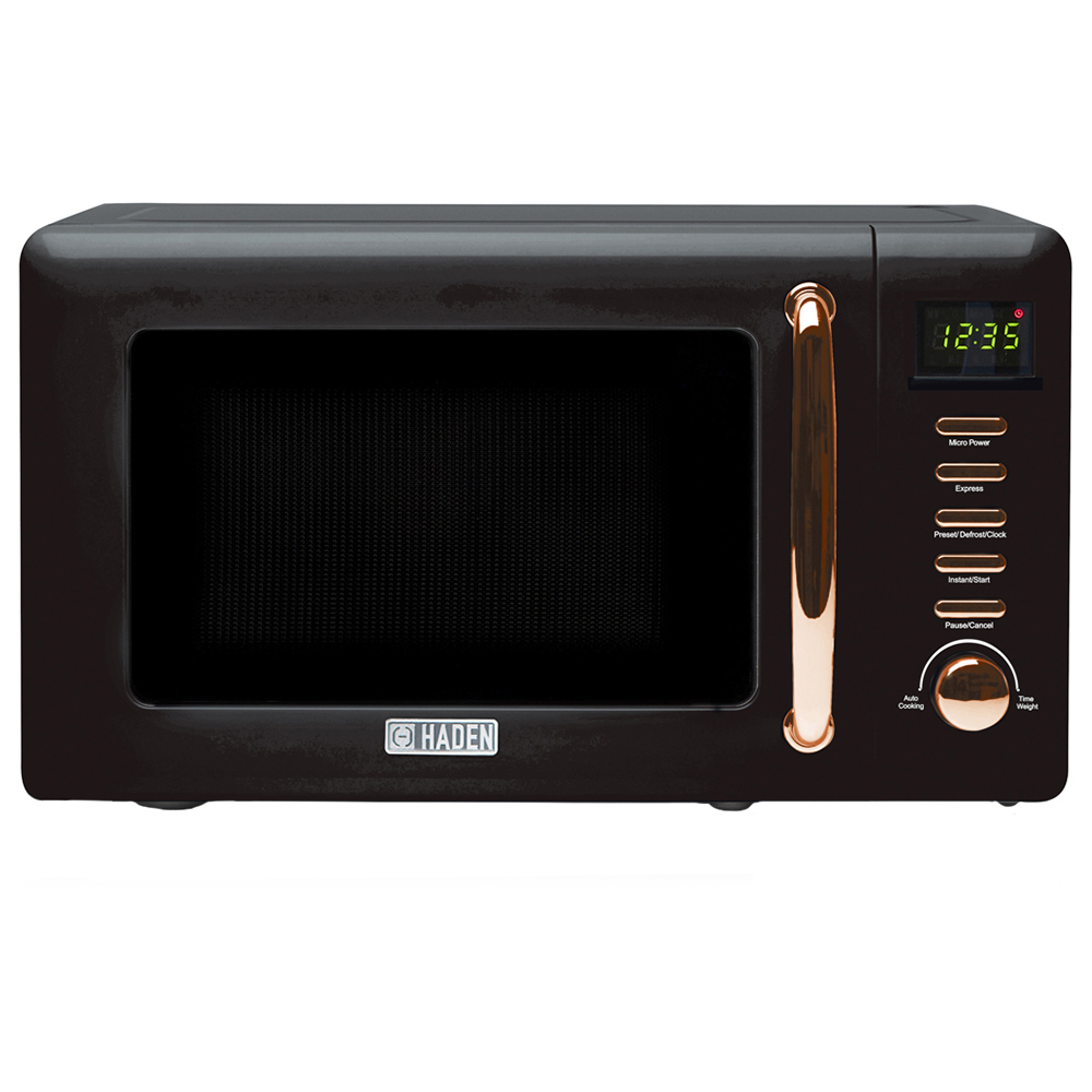 Haden Salcombe 197061 Black & Copper Effect 20L Manual Microwave 800W Image 1