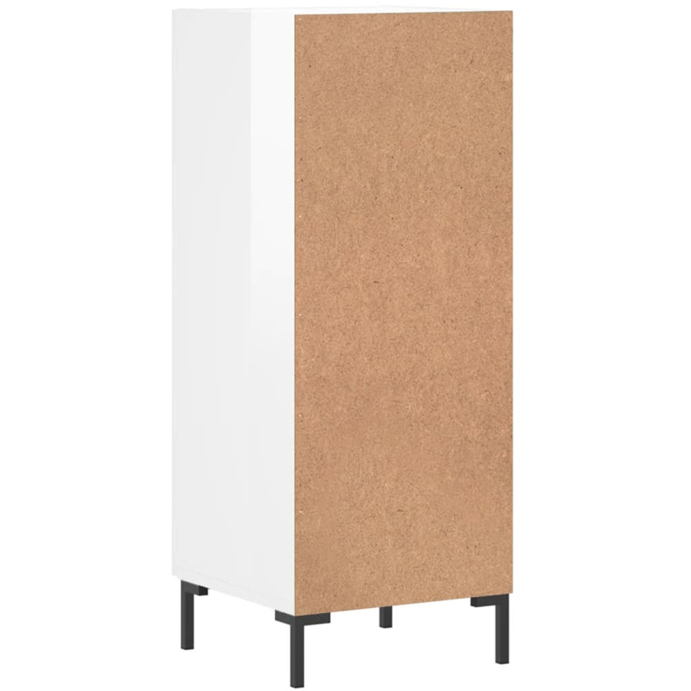 vidaXL Single Door High Gloss White Narrow Sideboard Image 8