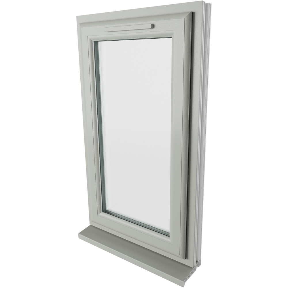 Crystal Agate and White RH Side Hung Clear Double Glazed Window 610 x 1190mm Image 4