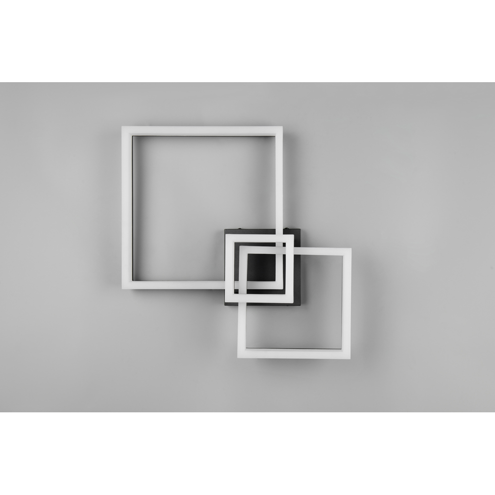 TRIO Camino Matt Black Square LED Ceiling Light Image 5