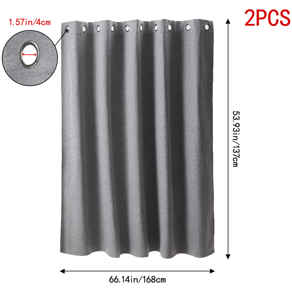 Living and Home Solid Grey Blackout Chenille Curtains 168 x 137cm Image 9
