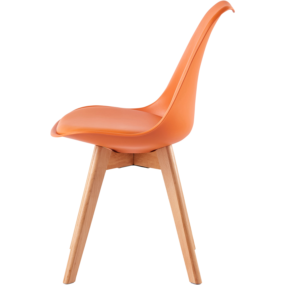 Eva Set of 2 Orange Padded Dining Chairs Image 5
