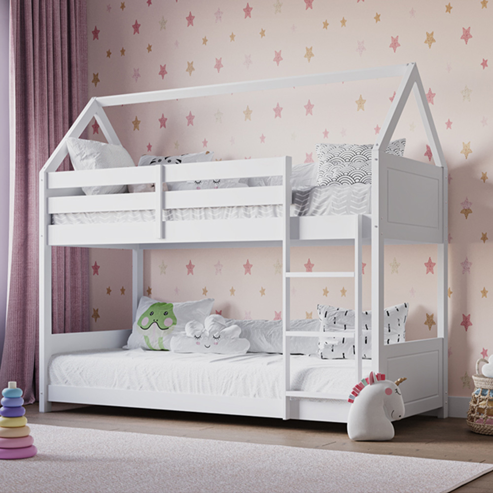 Flair Plation Single White Play House Low Bunk Bed Image 4