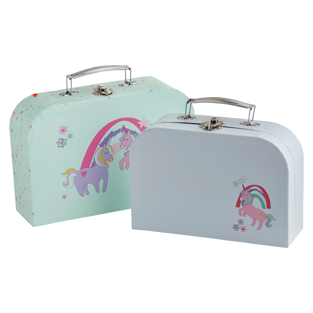 Wilko Unicorn Suitcase Set of 2 Image 1