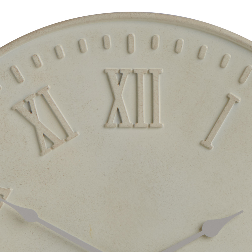 Wilko Cream Decorative Garden Clock Image 3