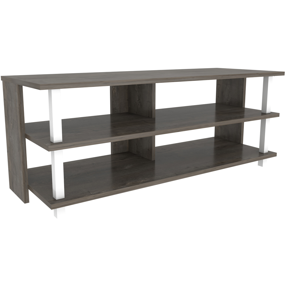 Decorotika Pueblo 4 Shelf White Wenge TV Stand for 55 inch TV Image 2