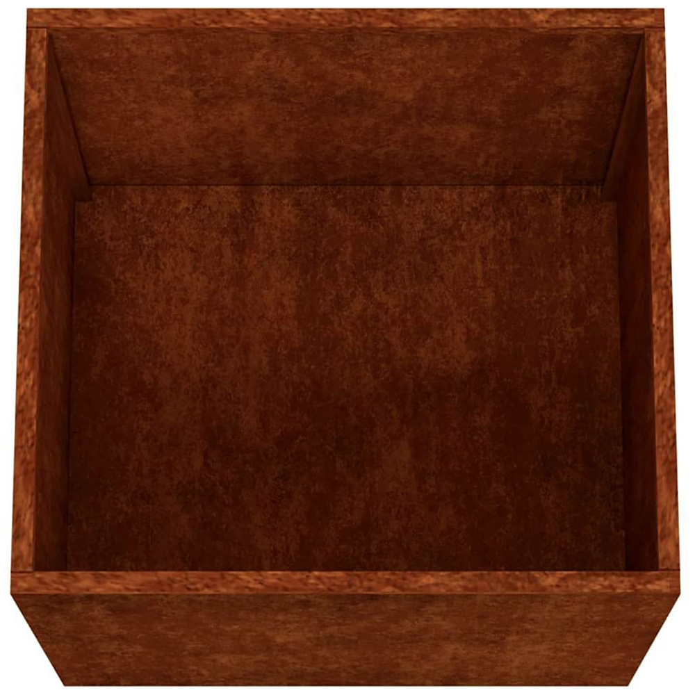 vidaXL Brown Corten Steel Garden Planter 29 x 30 x 32cm 2 Pack Image 7