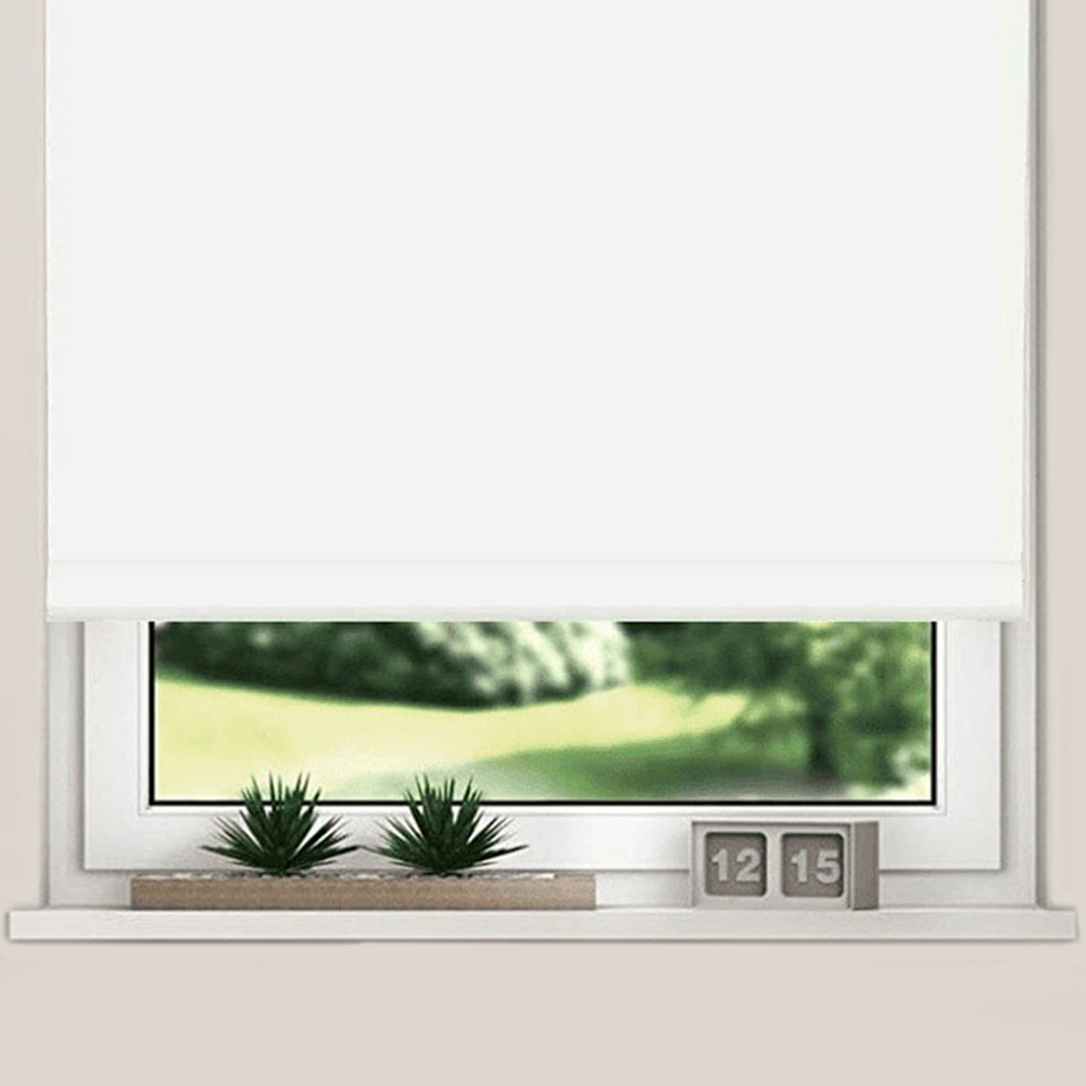 New Edge Blinds Blackout Roller Blinds White 130cm Image 3