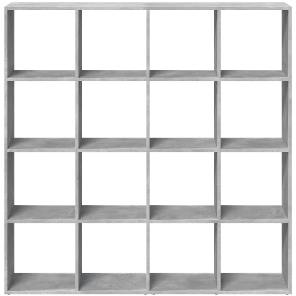 vidaXL 16 Shelf Concrete Grey Bookcase Image 3