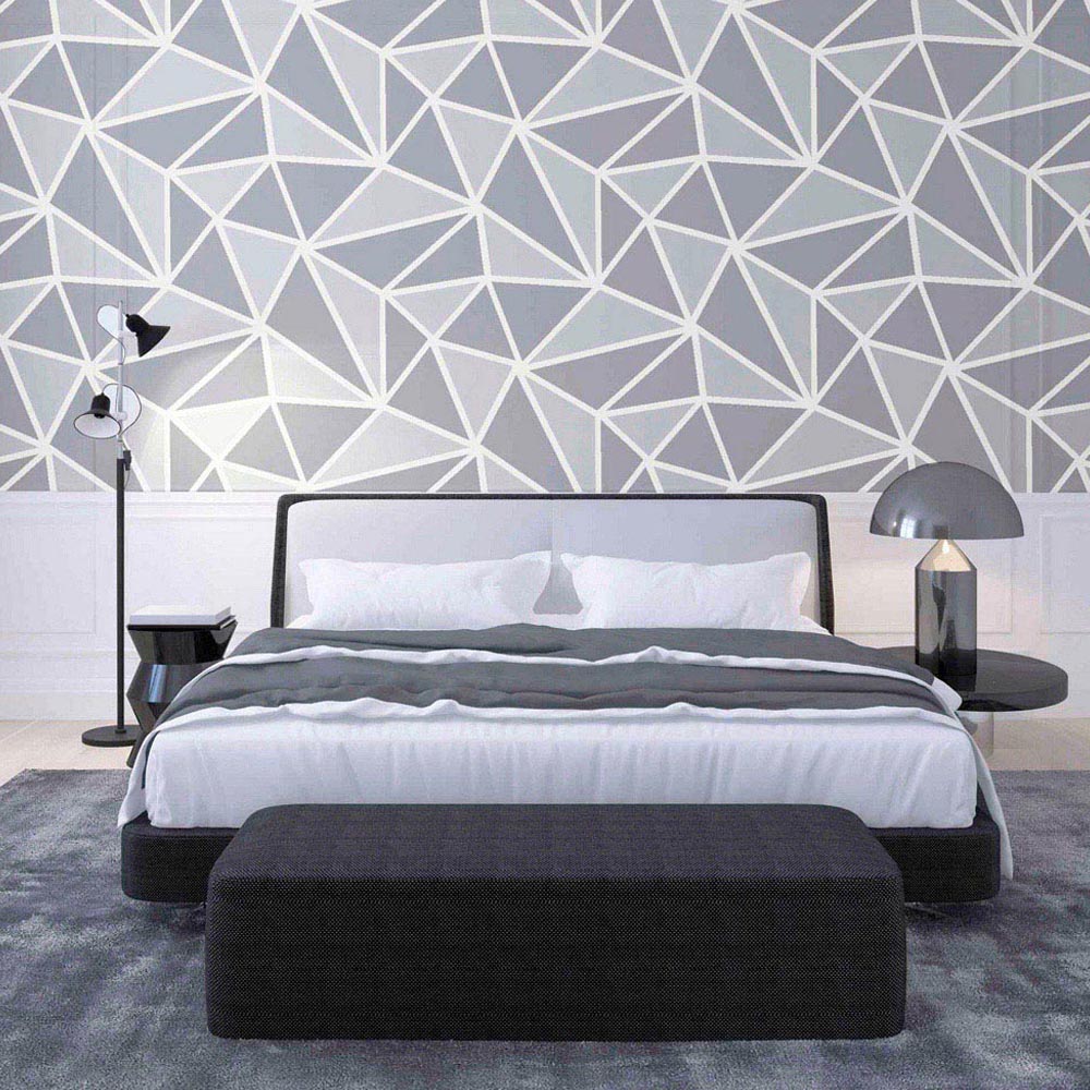 Arthouse Sequin Fragments Silver and Grey Wallpaper Image 4