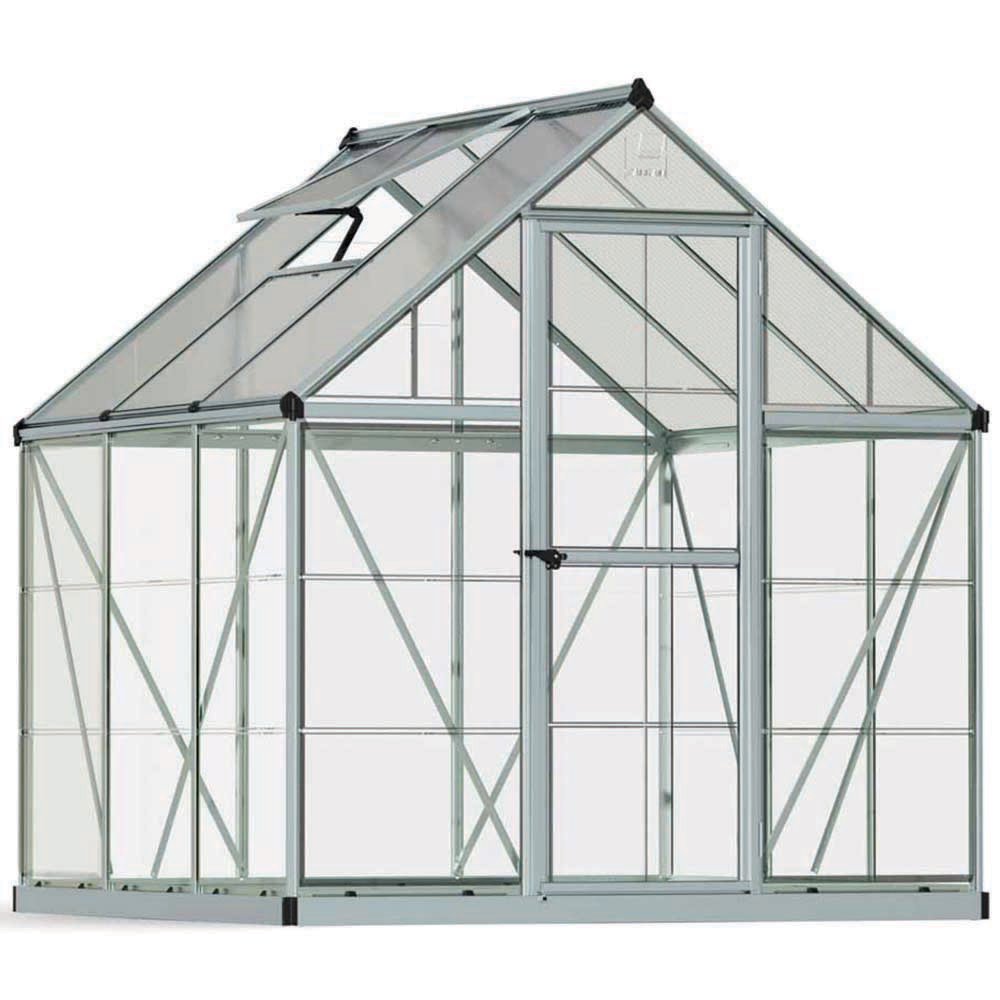 Palram Silver Aluminium 6 x 6ft Canopia Hybrid Greenhouse Image 1