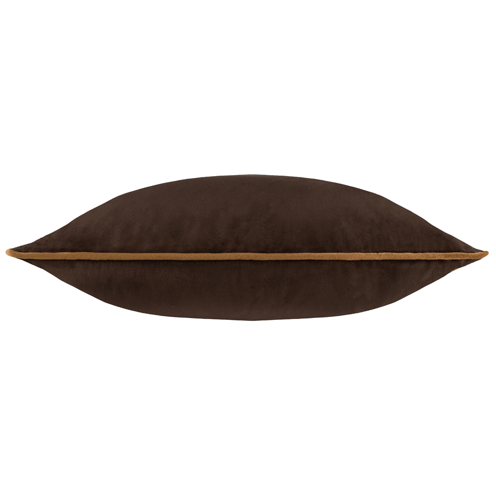 Furn Meridian Chocolate and Caramel Velvet Cushion 55 x 55cm Image 3