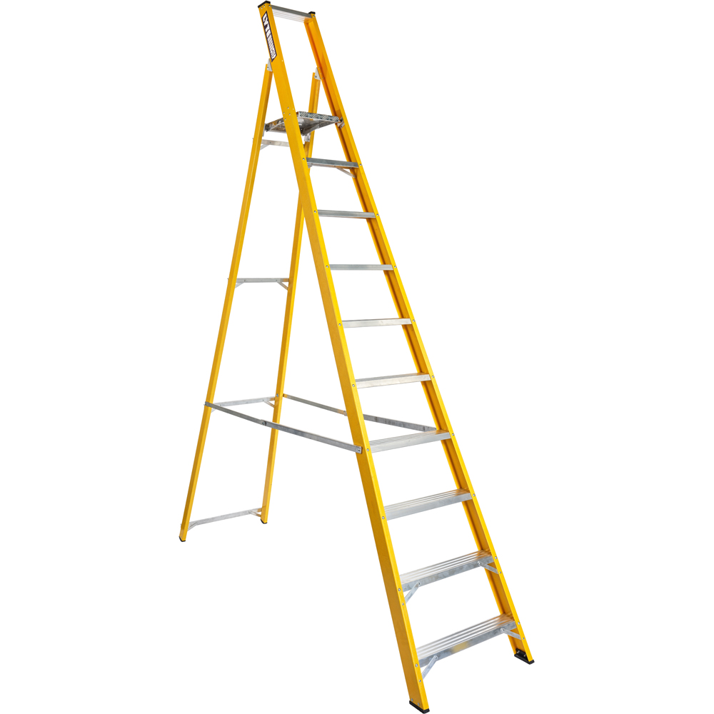 Lyte Ladders and Towers MagnaStep 10 Tread Glassfibre Platform Step Ladder Image 1