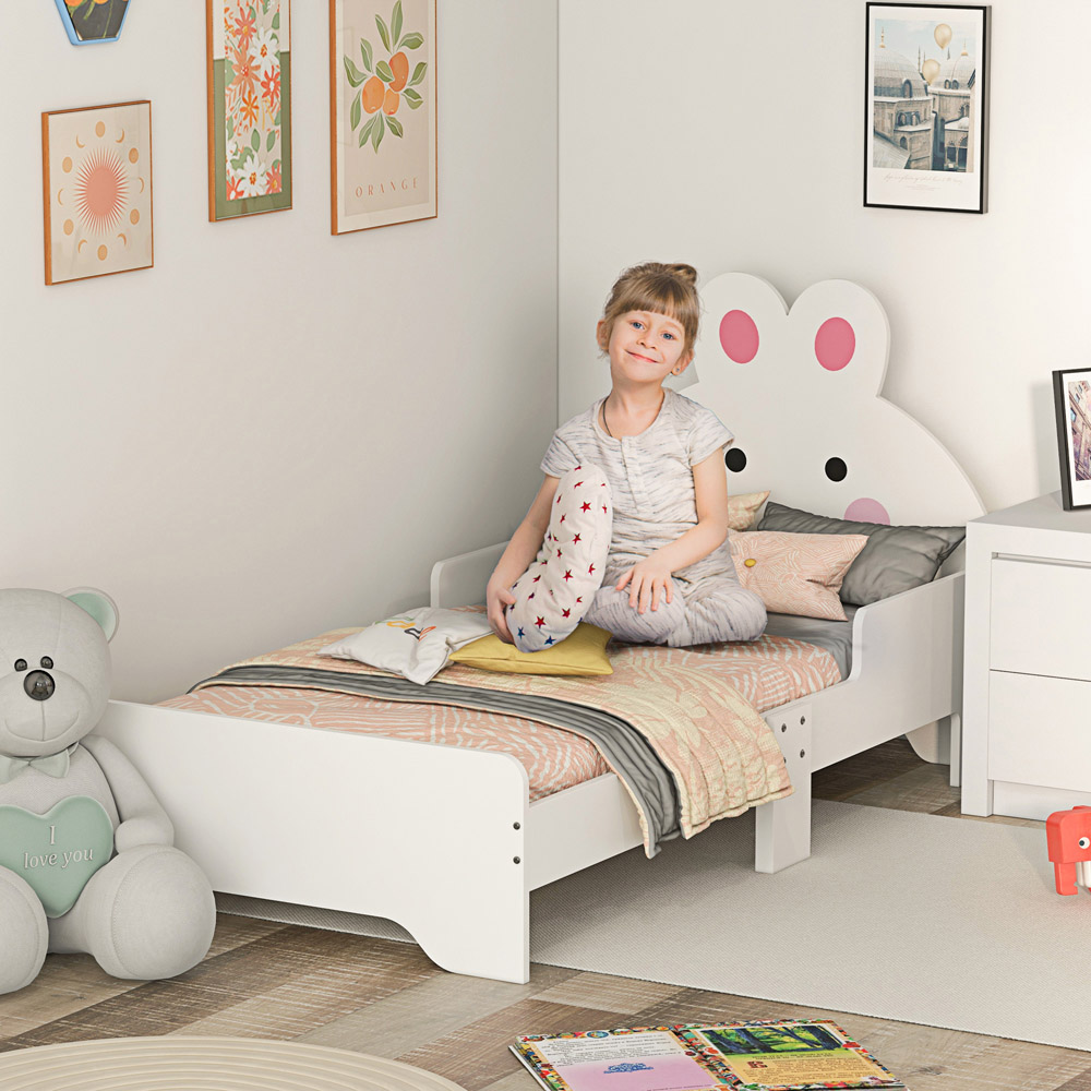 Tommy Toys White Rabbit Toddler Bed Image 3