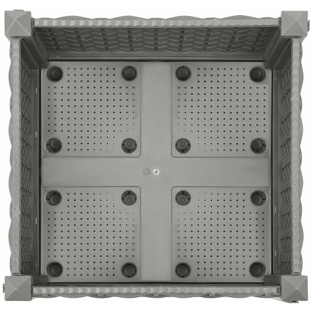 vidaXL Grey Polypropylene Raised Garden Bed 23 x 40 x 40cm Image 4