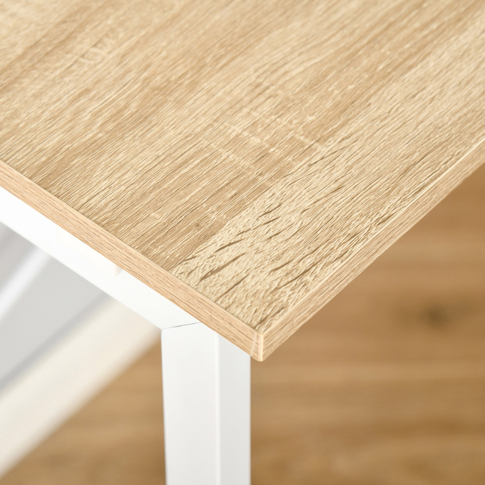 Portland L-Shaped Folding Corner Desk Oak Finish Image 7