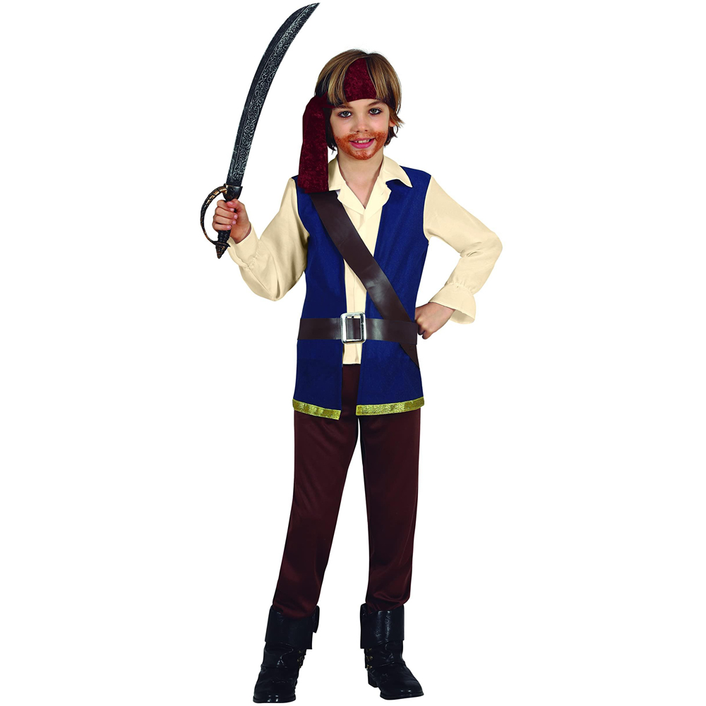 Fiestas Guirca Pirate Boy Brown and Beige Costume 5 to 6 Years Image 1