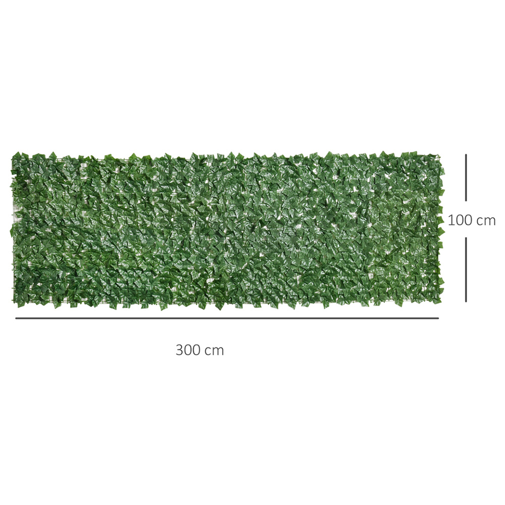 Outsunny Artificial Leaf Hedge Screen Fence Panel Image 8