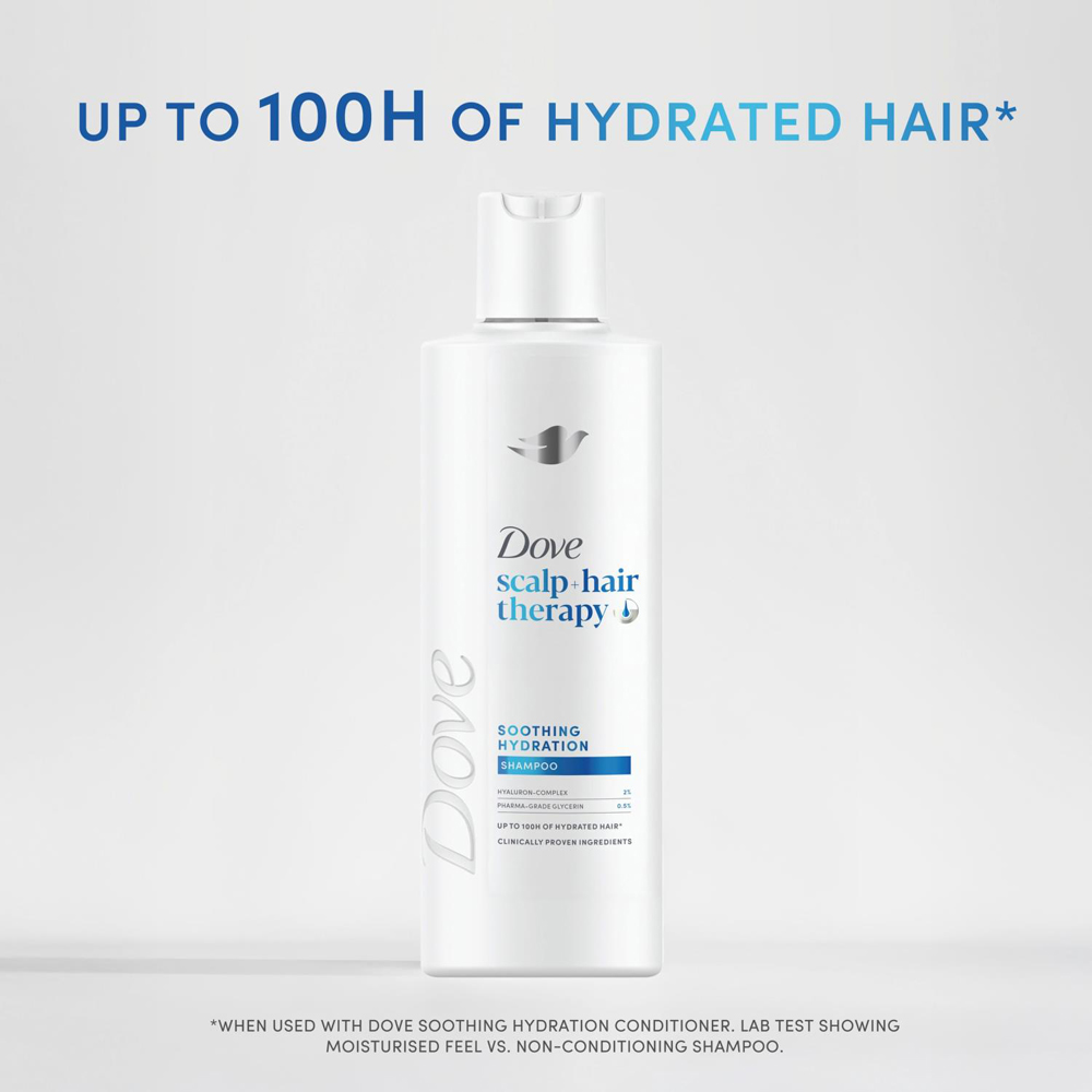 Dove Scalp+Hair Therapy Soothing Hydration Shampoo and Conditioner Duo 250ml 6 Pack Image 9
