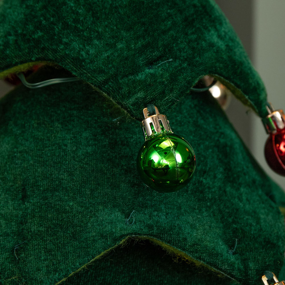Samuel Alexander Warm White LED Battery Powered Light-Up Christmas Tree with Baubles 49cm Image 4