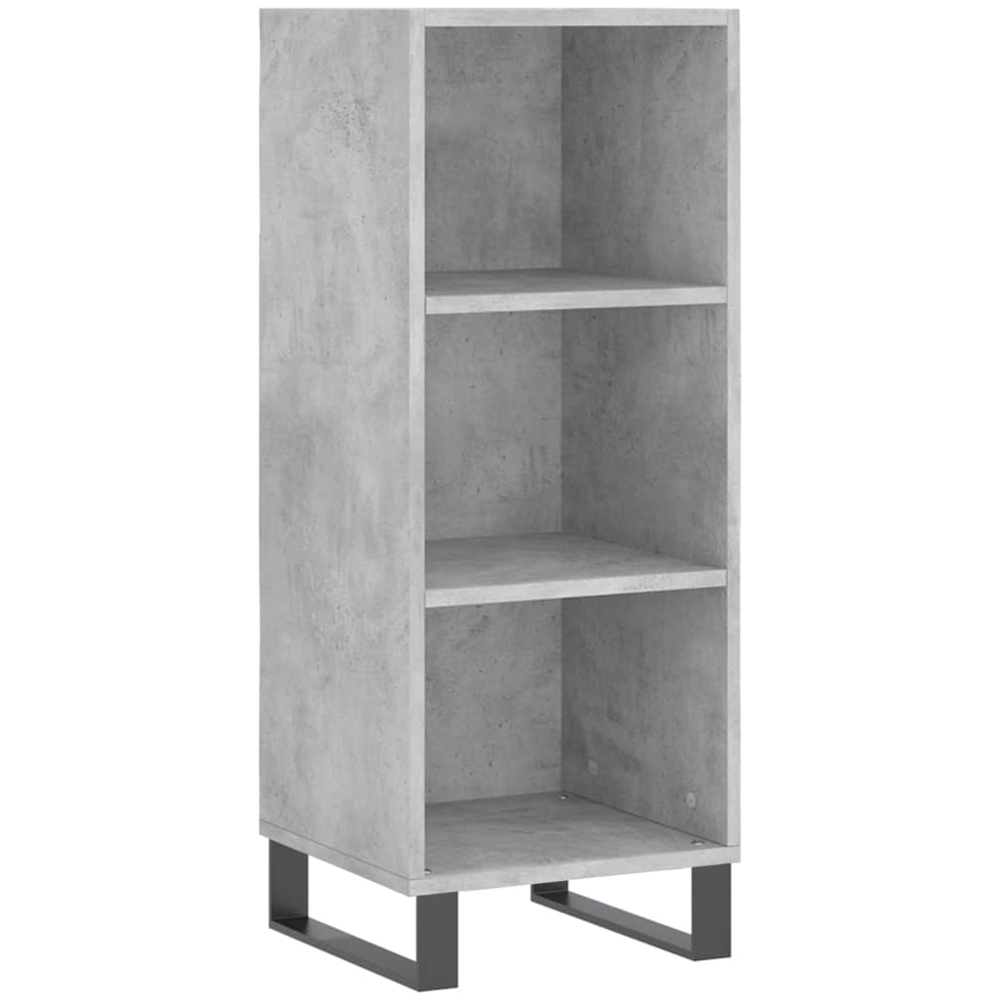 vidaXL Single Door 3 Shelf Concrete Grey Highboard Image 7