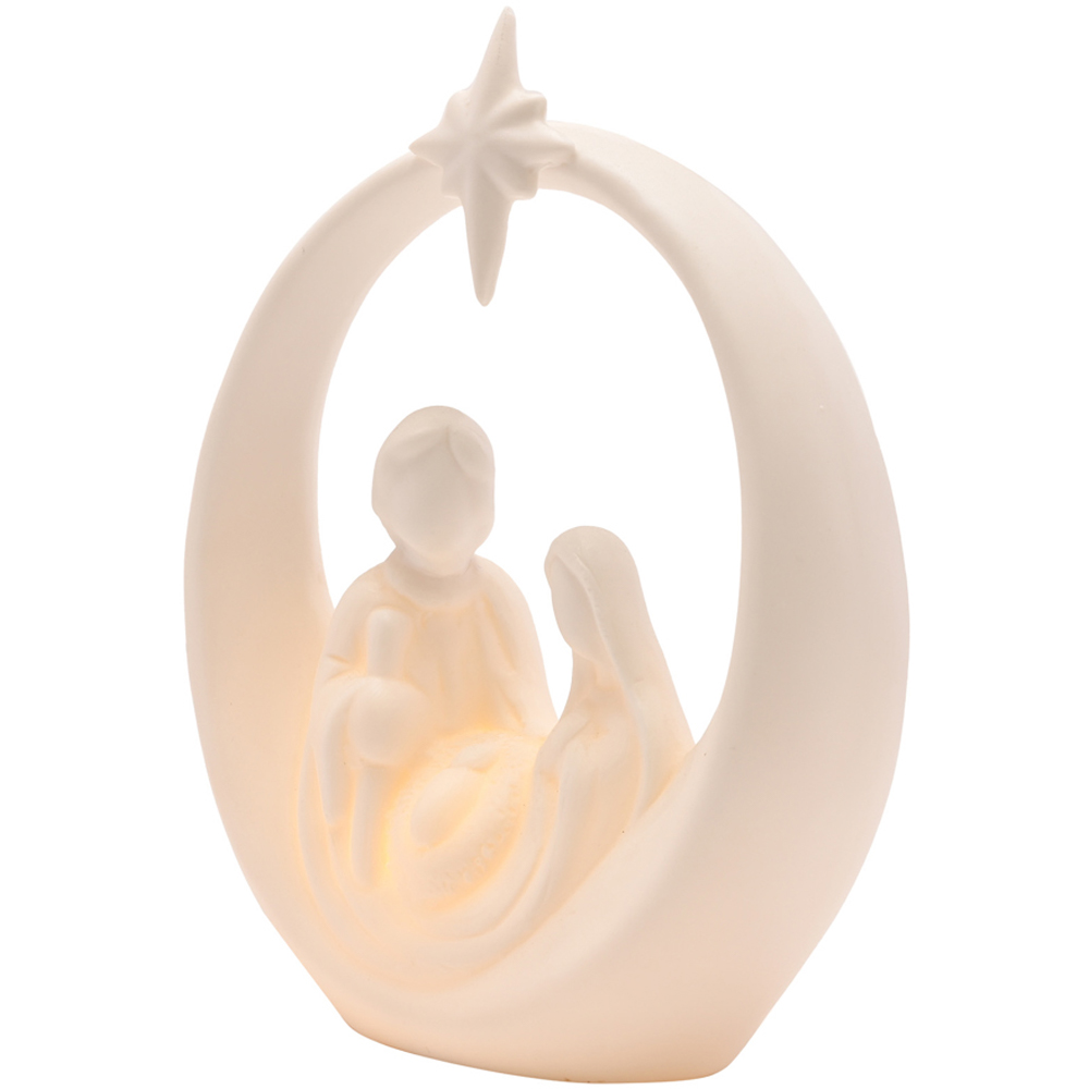 The Seasonal Gift Co. LED Ceramic Nativity Scene Christmas Decoration Image 4