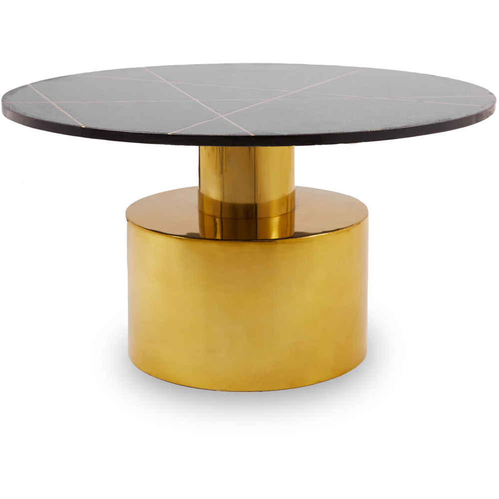 Premier Housewares Black Marble Top Coffee Table Image 2
