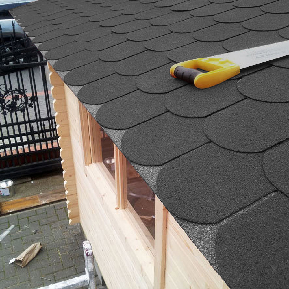 Living And Home Grey Self-Adhesive Asphalt Shingles Bitumen Roofing 330 x 1000cm Image 4
