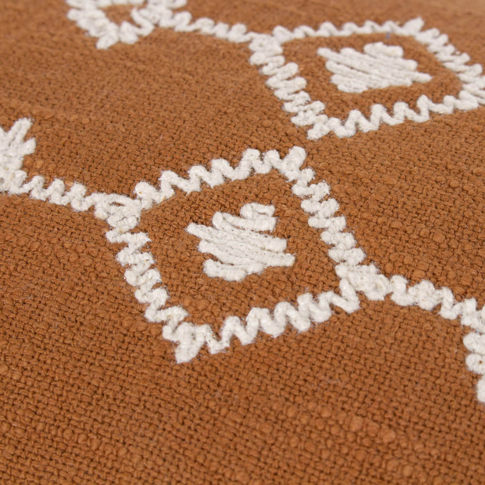 Yard Folis Pecan Embroidered Cushion Image 5