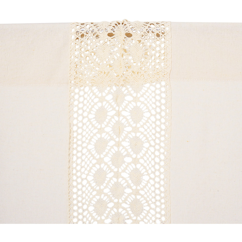 Living and Home Beige Bohemian Semi Sheer Diamond Pattern Curtain 238 x 150cm Image 5